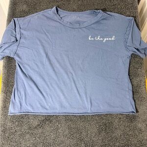 Be the Good Blue Graphic Cropped T-Shirt- Size M
